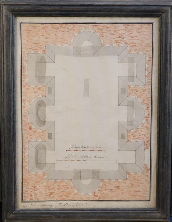 Early 19th century Italian School Architectural and archaeological studies of Livias tomb 18 x 13in.